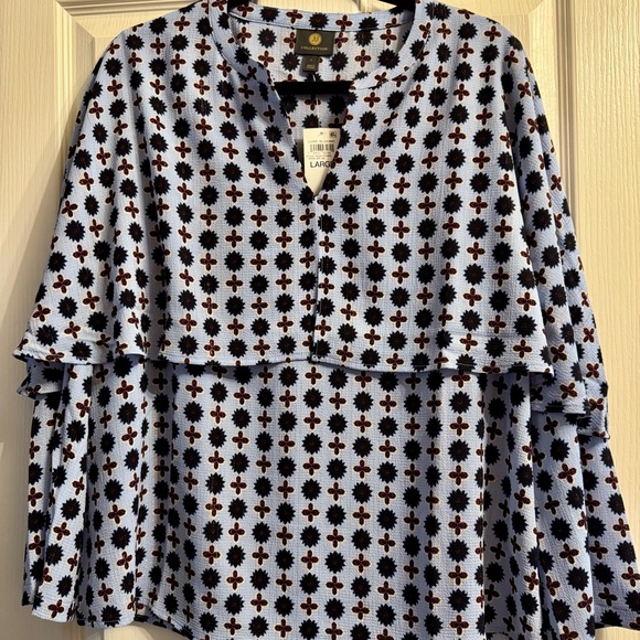 JM Collection Multicolor Patterned Top - Picture 5 of 16